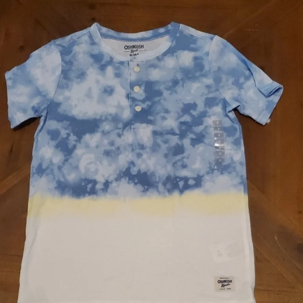 OshKosh B'gosh Cloudy Blue and White Tee